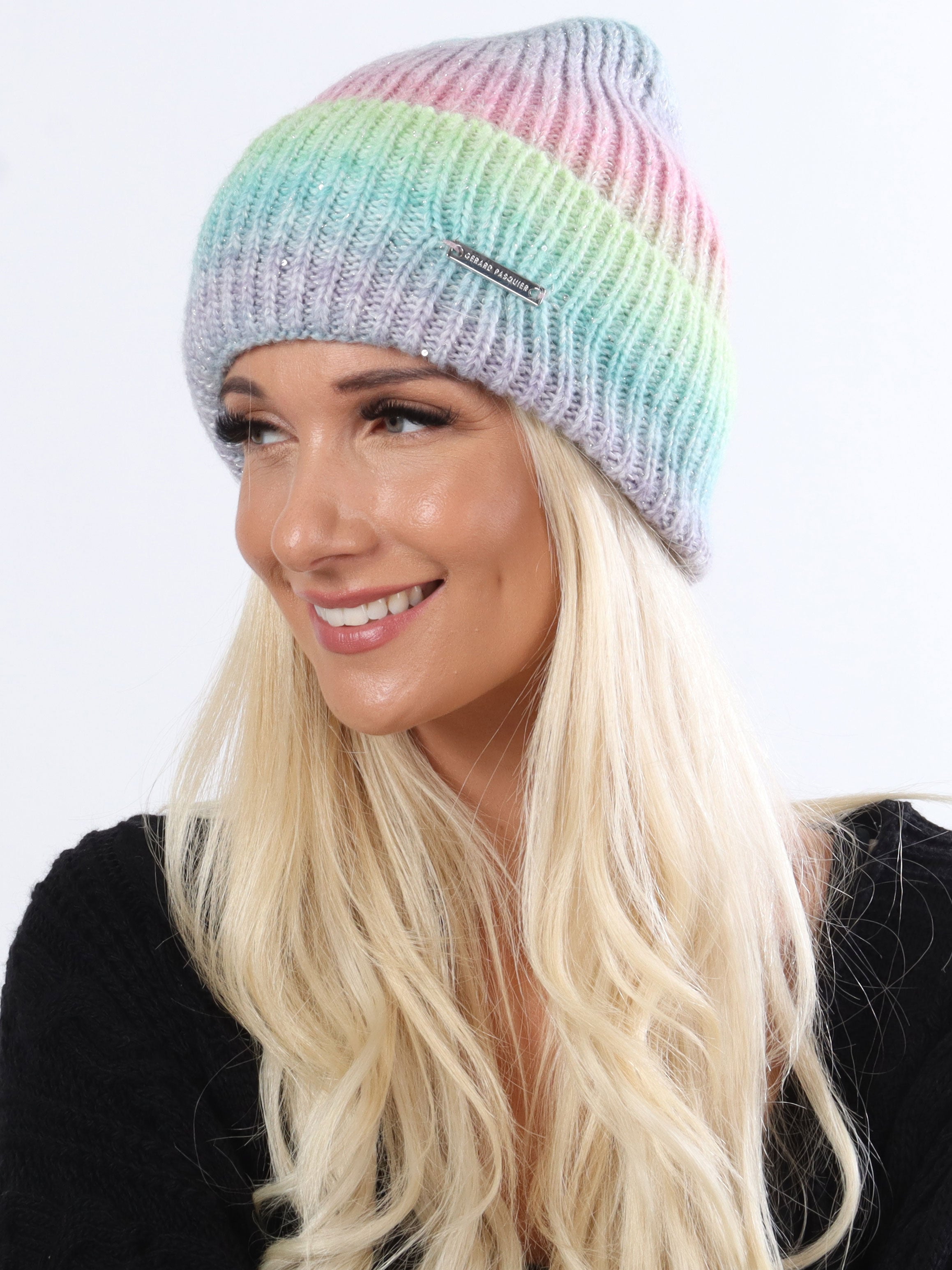 Josefa - Multifarvet hue med glimmertråde